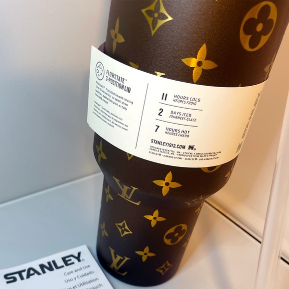 Stanley Louis Vuitton Unique Collaboration 40oz Brown & Gold Tumbler - Picture 2 of 8